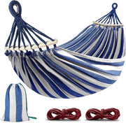 Hangmat comoda per esterno e interno con maniglia in legno, cinghie di fissaggio e sacchetto di stoccaggio - Ideale per balcone, giardino e vacanze in campeggio