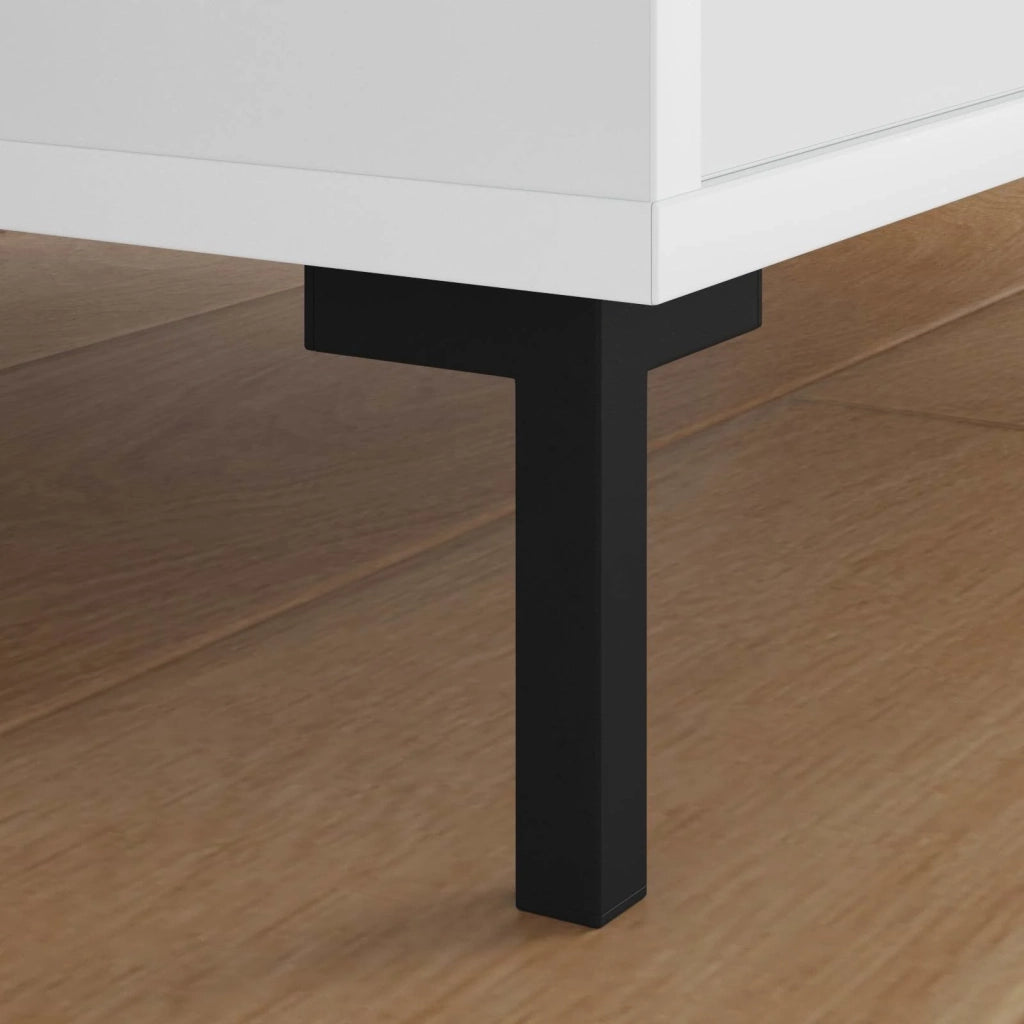 Piedi in piedi 2 pz Nero 57 x 57 x 100 mm Ferro CFW1850069