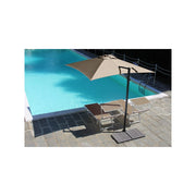 Ombrellone a palo laterale Trend R300x200 cm Made in Italy - Melange cenere