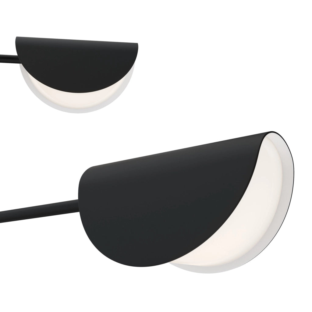 Maytoni Lampadario moderno Mollis 8 luci G9 nero metallo diffusore acrilico