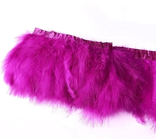 Franje decorativa 2 metri - Pluizzante - Banda per frange - Necessità per la confezione - Velo per tacchino/Polyester