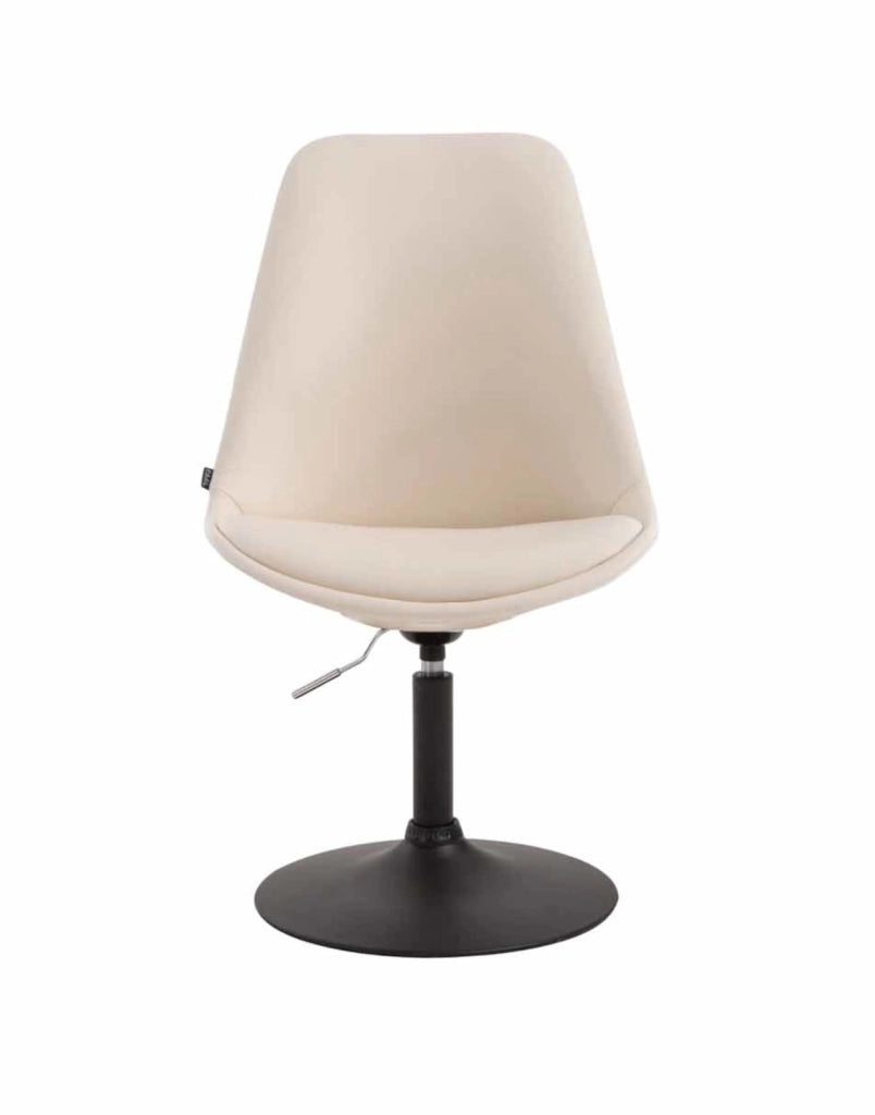 Set di 4 sedie da pranzo Maverick in ecopelle crema,nero
