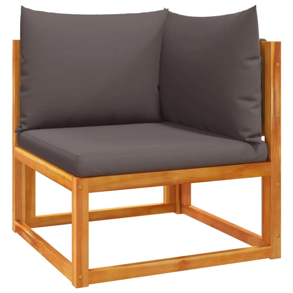 vidaXL Set di divani da giardino 7 pezzi con cuscini in legno di acacia e corda