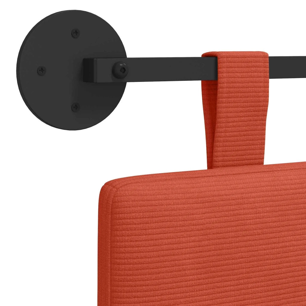 Testiera sospesa Rosso Arancio Tessuto in Cords 42031833
