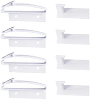 Sicurezza per le ante 4 pezzi - Blocco di sicurezza per mobili - Blocco di sicurezza invisibile - Ante di sicurezza - Facile da installare - Bianco plastico 82 x 36,5 mm - Blocco di sicurezza per bambini