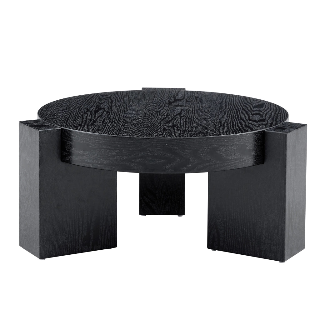 TAVOLINO DA CAFFÈ ROTONDO A 2 RIPIANI 61 CM NERO E VETRO GRIGIO Set da 2 pezzi