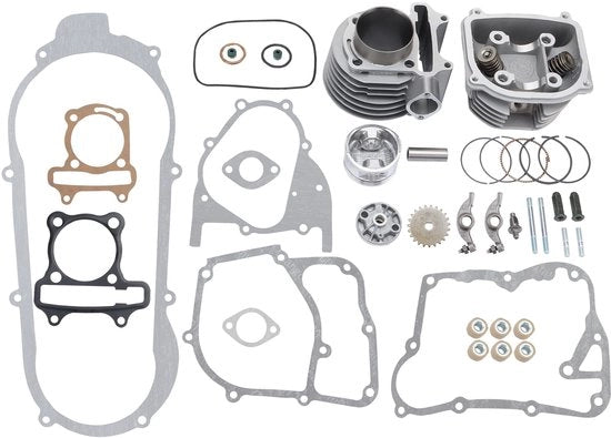 Kit di ricambio cilindro completo per overhauling 57,5mm - Adatto per GY6 150cc - Resistente alle scosse - Facile da installare