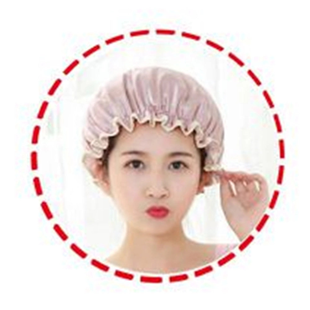 Trade Shop - Cuffia Per Doccia Bagno Elastico Colorata Lucida Con Bordino Protegge Capelli 87651 -