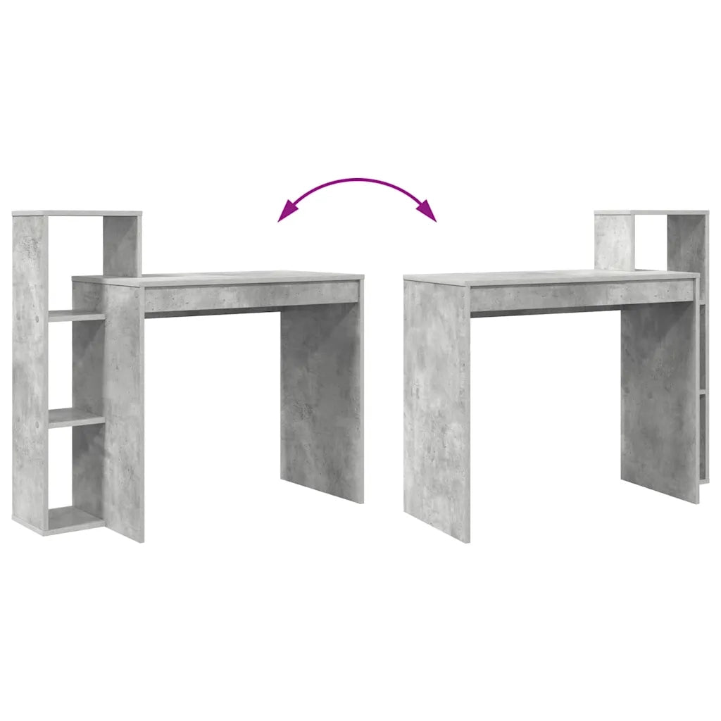 Scrivania | Tavolo da Ufficio Grigio cemento 100 x 40 x 90 cm Legno multistrato