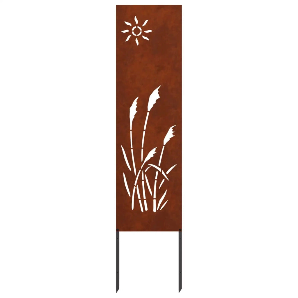 Schermo per privacy in giardino Traforo Ruggine 32 x 140 cm 876209