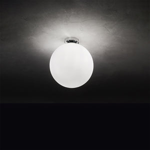 Plafoniera Contemporanea Grape Metallo Vetro Bianco 1 Luce E27