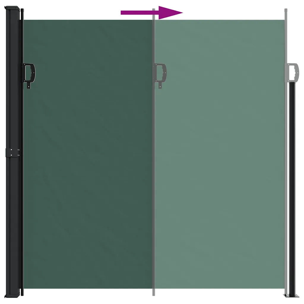 Tenda da Sole Laterale Retrattile-Tenda parasole per giardino Verde Scuro 200x300 cm