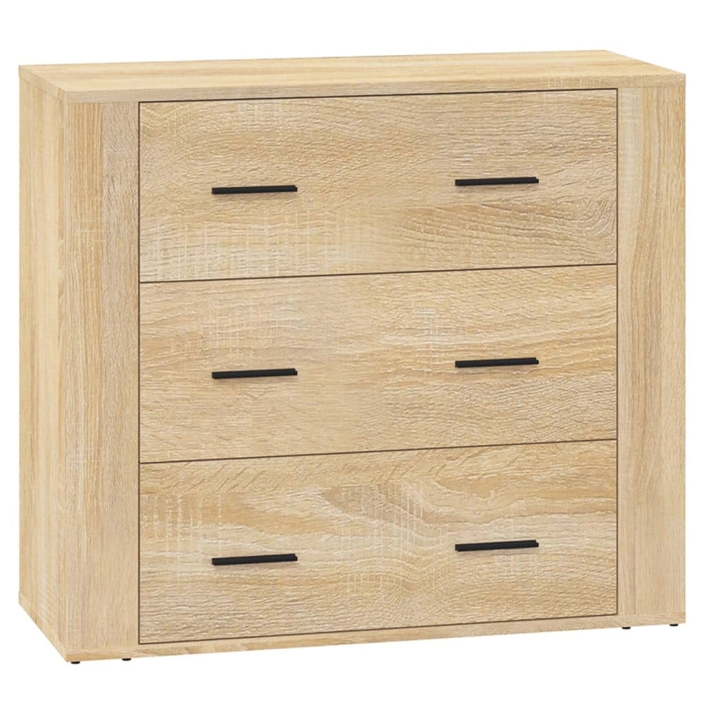 Buffet credenza cassettiera armadio mobile contenitore organizer per cucina soggiorno salotti 3 pezzi legno ingegnerizzato Sonoma marrone 02_0037099