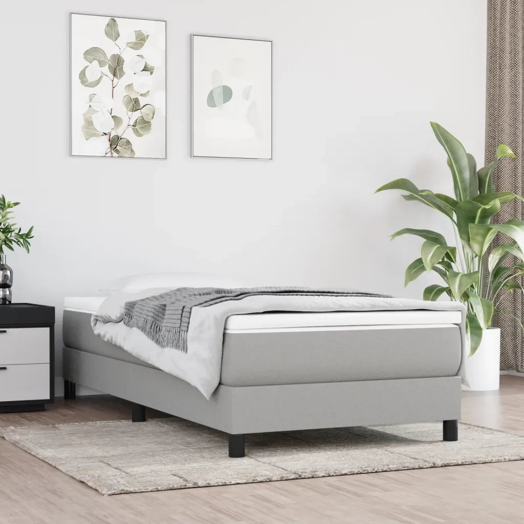 Struttura Letto a Rete a Molle Grigio Chiaro 90x200 cm Tessuto 3120484