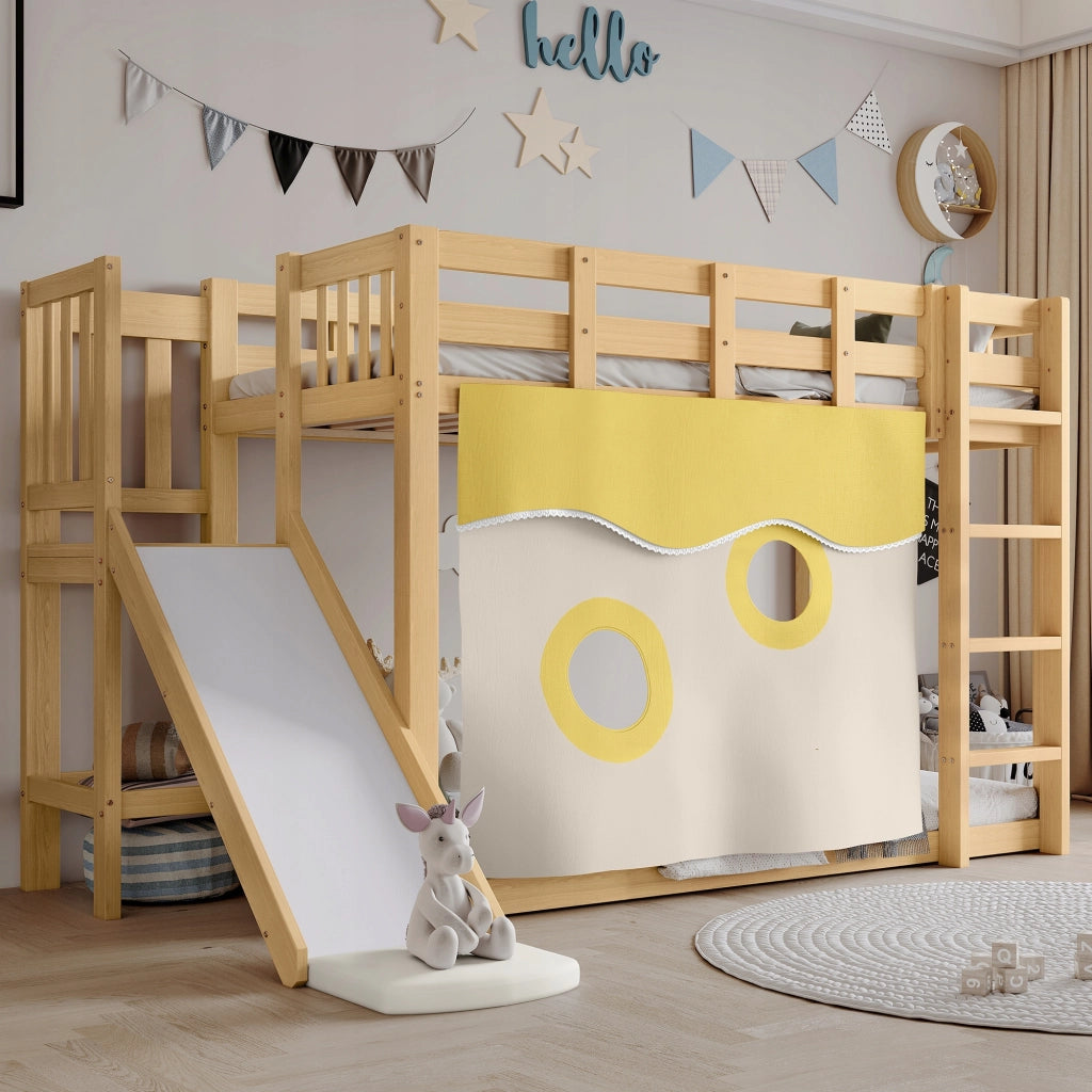 Letto a castello 90x200 - Xylo - con scivolo e scala