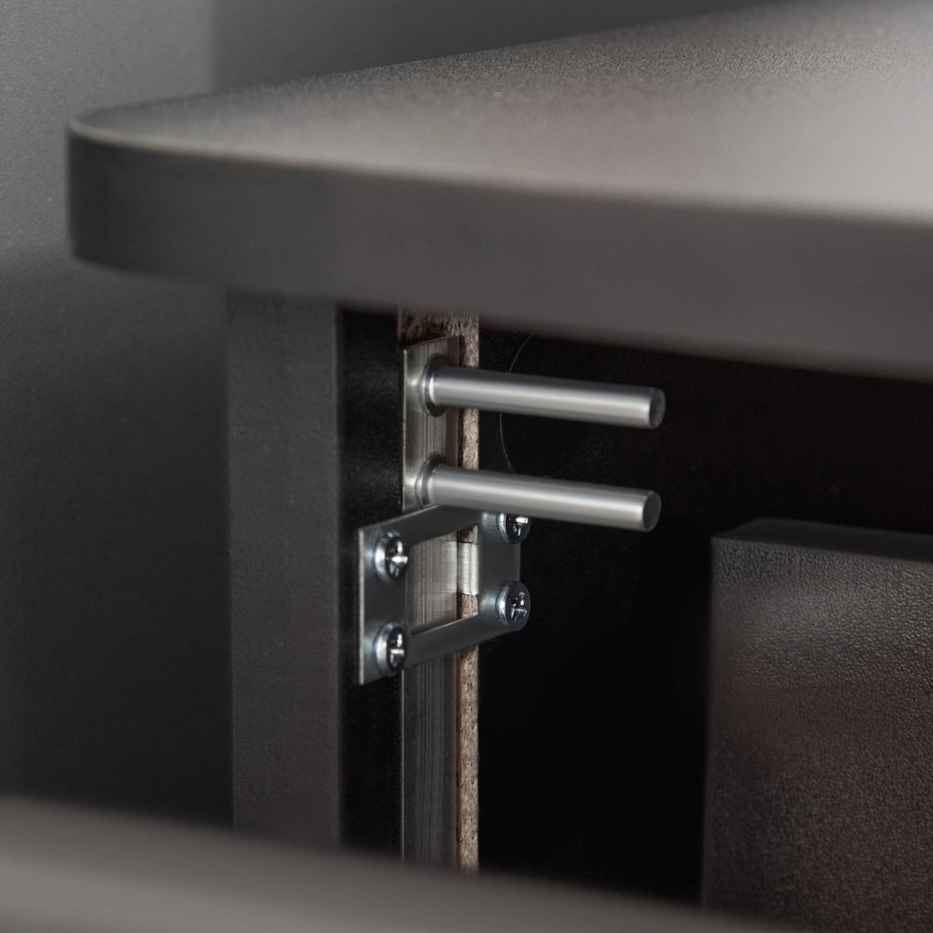 EasyComfort Armadietto da Ufficio con 2 Cassetti e 5 Ruote, Schedario in MDF e Truciolato, 43x45x72 cm, Nero