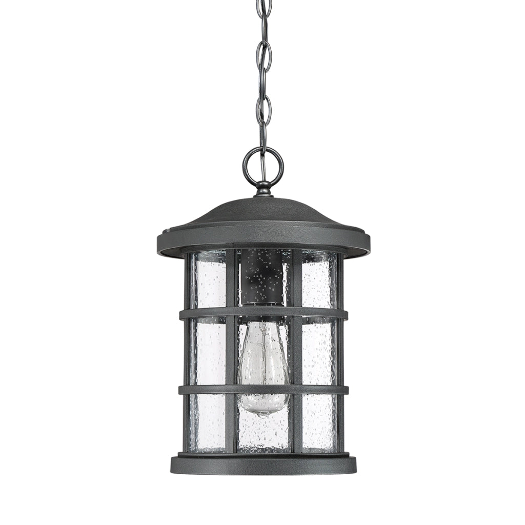 Lampada sospensione esterno nera E27 60W Crusade Quoizel