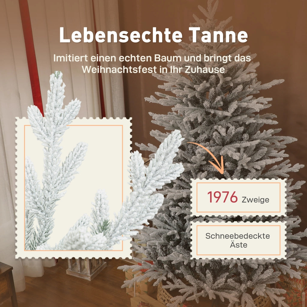 Albero di Natale Artificiale 180 cm con Neve ¨C zephmum ¨C 1976 Punte