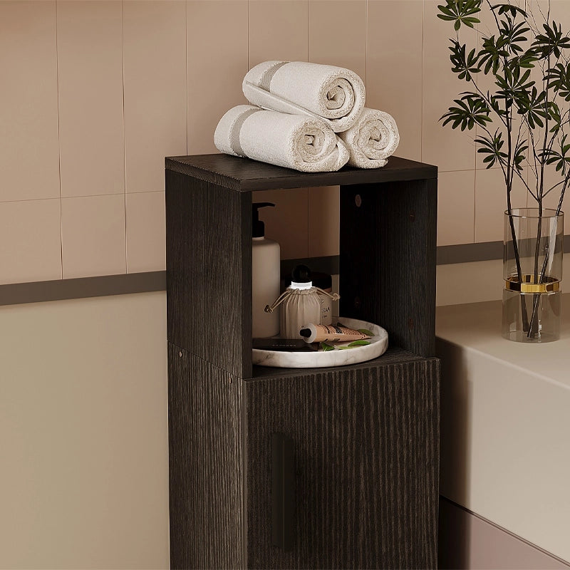 MOBILE DA BAGNO A COLONNA STRETTO LOFT NERO – MODERNO 101 CM