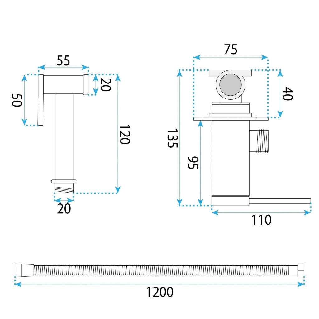 Rubinetto Bidet Rea Foss Clif Titan