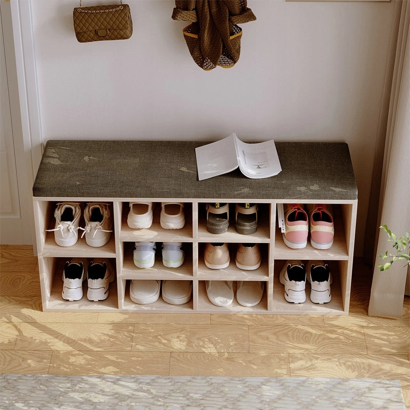ARMADIETTO PER SCARPE CON SEDUTA PANCA MODERNA ROVERE SONOMA 104 CM