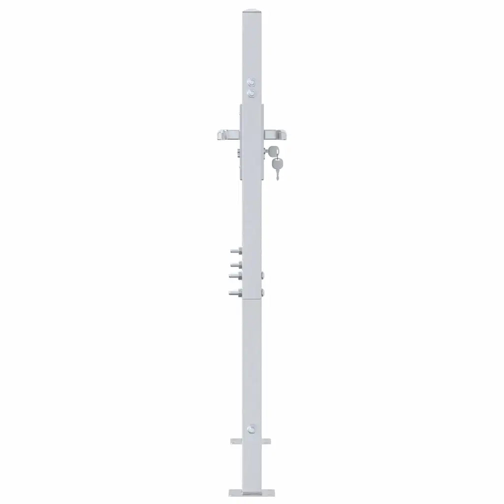 Cancello da giardino Argento 85 x 97 cm Acciaio inossidabile 3402575