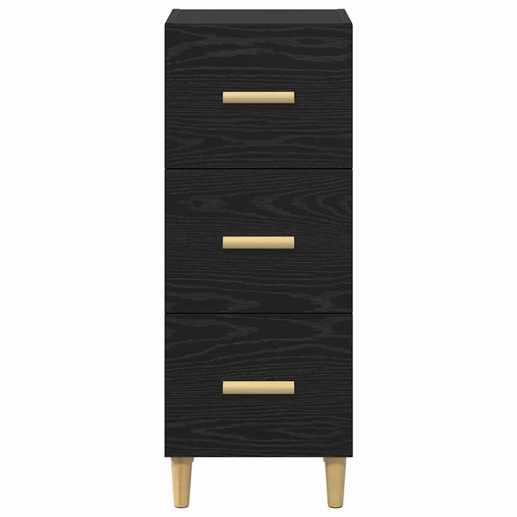 Credenza-Buffet-Armadio da cucina Rovere nero 34.5 x 34 x 90 cm Legno multistrato