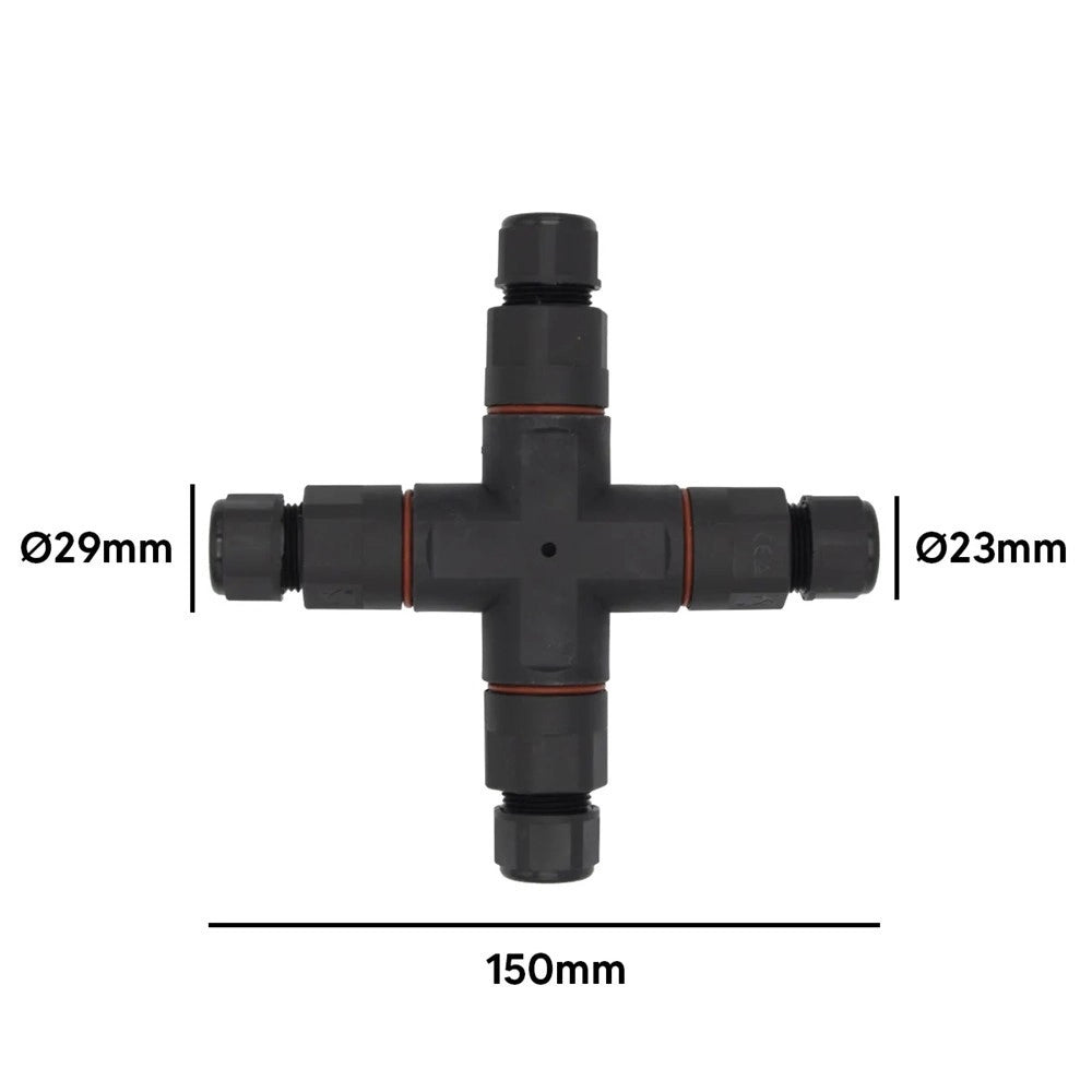 Trade Shop - Connettore Di Giunzione Stagna Giunto Cavi Forma Di X Impermeabile Ip68 16a Cn-x -