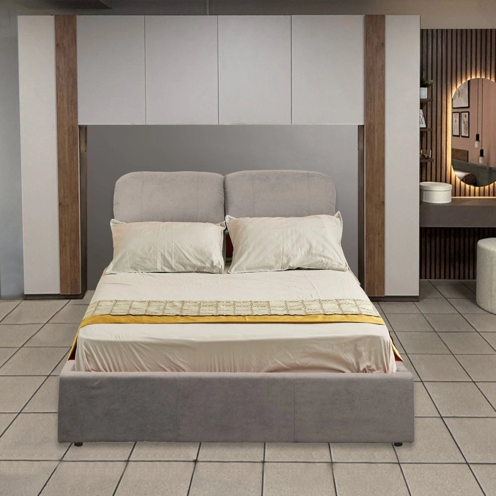 Armadio ponte con letto contenitore Manchester colore cashmere e mercure