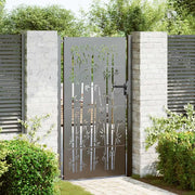 Cancello da giardino con blocco Nero 110 x 205 cm