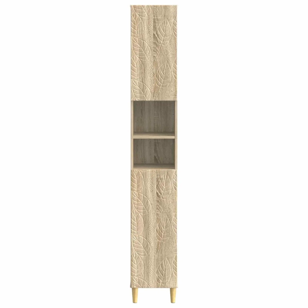 Armadio da Bagno con Ripiano Aperto DELFT Rovere Sonoma 897037