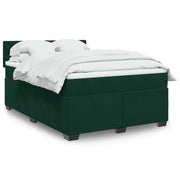 Giroletto a Molle con Materasso Verde Scuro 140x190 cm Velluto 3288621