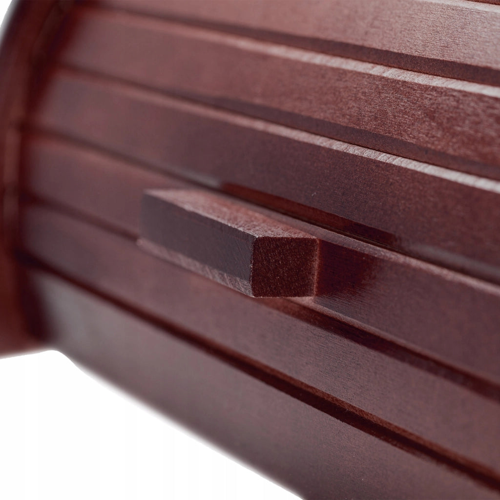 Contenitore per il pane in legno KADAX, grande, marrone scuro, per panini.