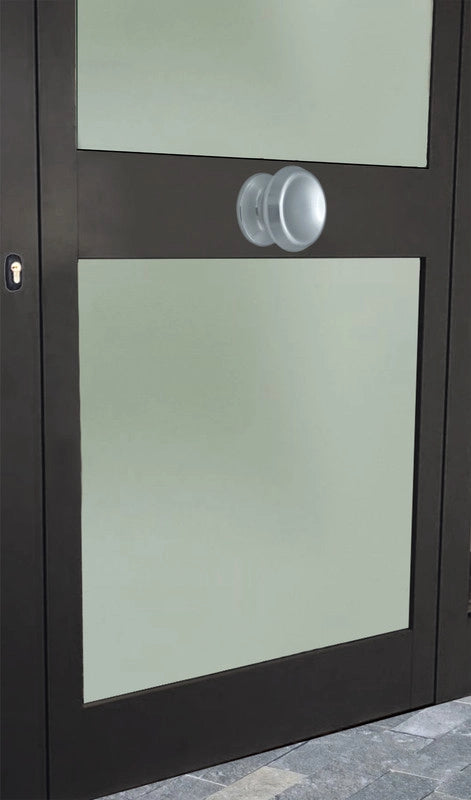 Pomolo fisso per porta SAGUATTI 166/80AB in alluminio argento lucido