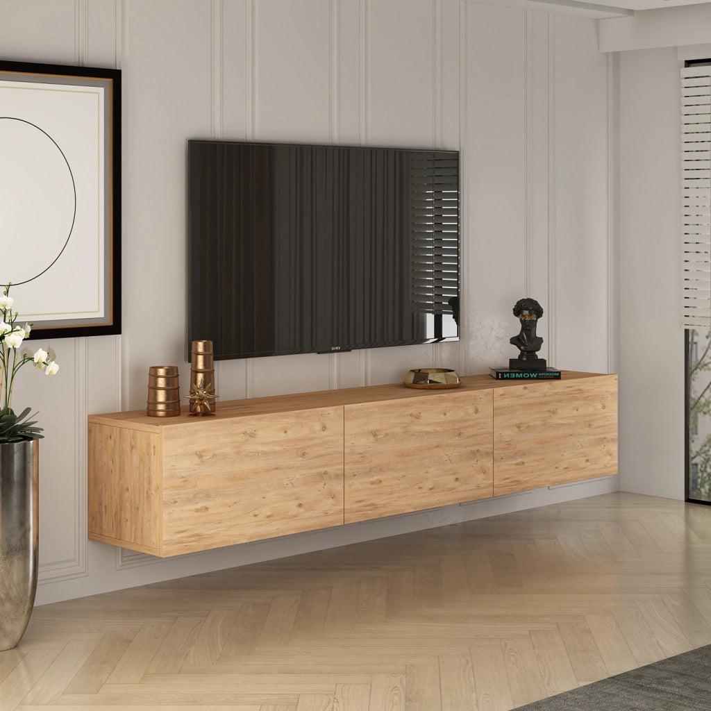 Mobile TV in legno "West" 150 x 32 x 30 cm - Pino Atlantico