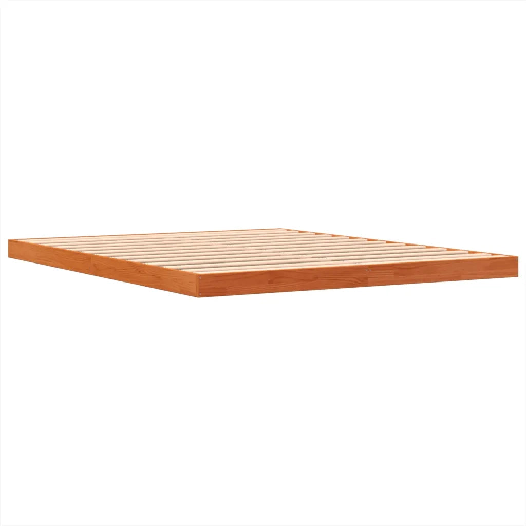 Giroletto Marrone Cera 160x200 cm in Legno Massello di Pino 847148