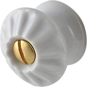 Maniglia di Mobili Ø 18mm Argento Liscio Stile Rurale Con Viti di Fissaggio