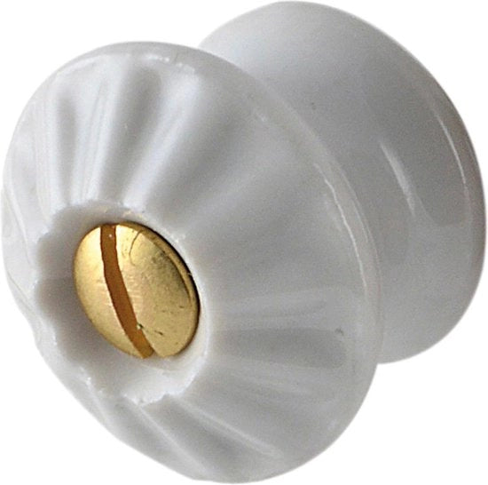 Maniglia di Mobili Ø 18mm Argento Liscio Stile Rurale Con Viti di Fissaggio