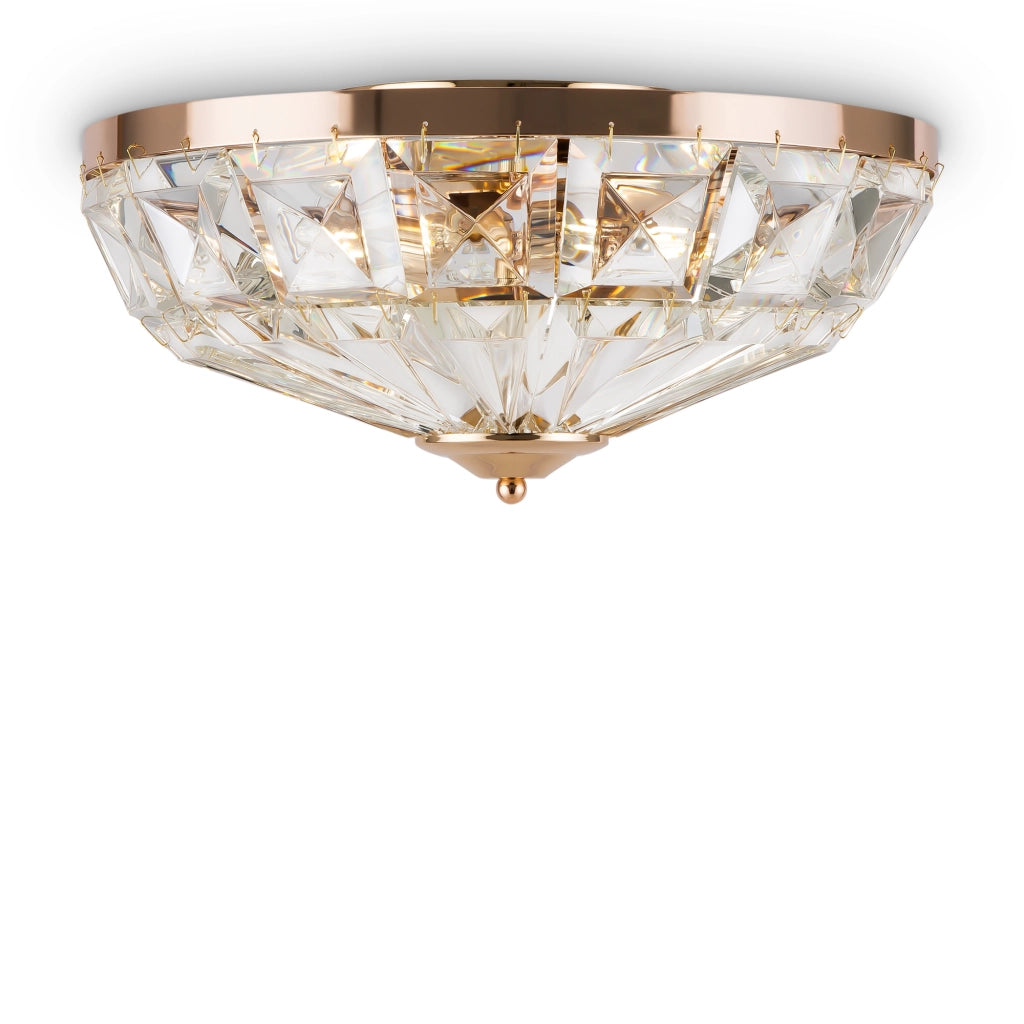 Maytoni plafoniera contemporanea Facet 4 luci E14 oro metallo vetro