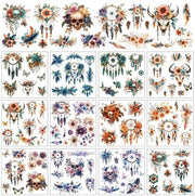 Decorazione di Parete con Sticker Bohemien - Tribale - Design Letterario - 12 Fili - 5,5 x