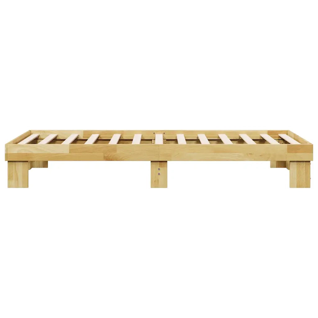 Struttura Letto Senza Materasso 75x190 cm in Legno di Rovere 851956