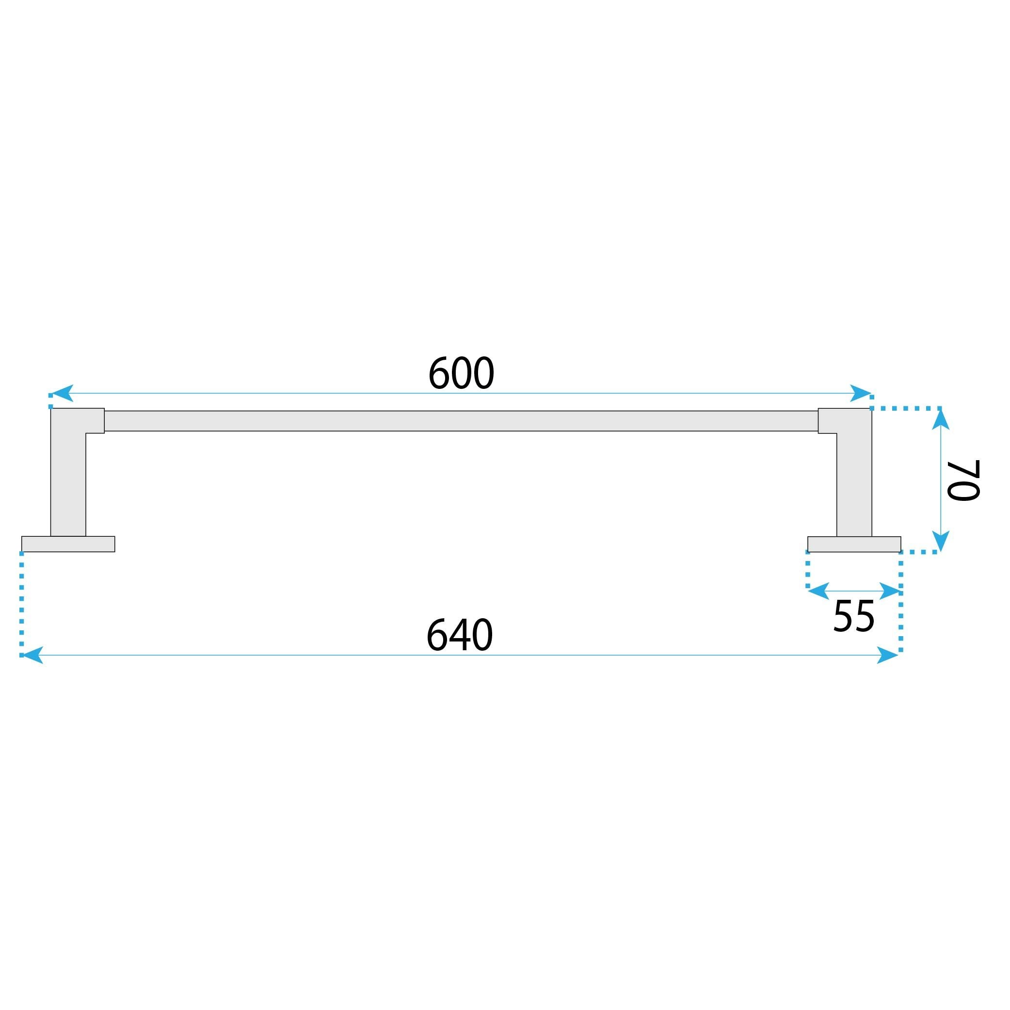 Portasciugamano Da Bagno 5901 Nico Brush Nickel