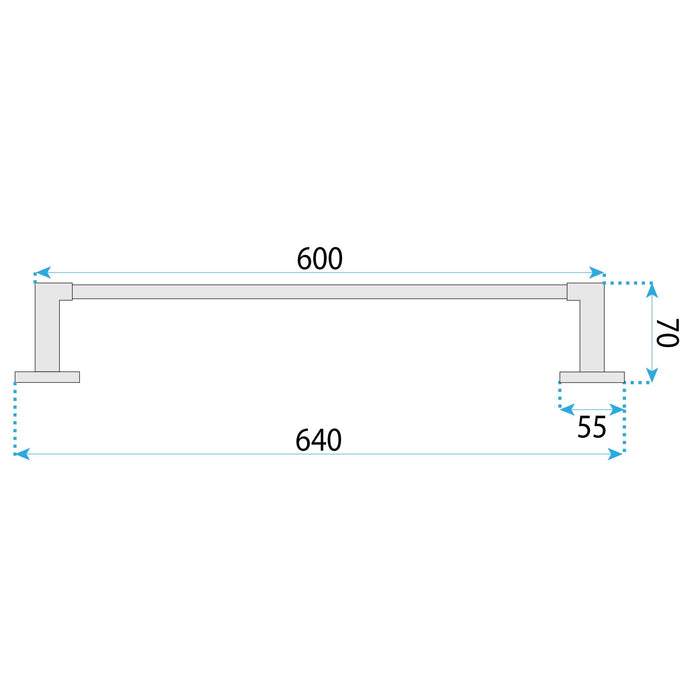 Portasciugamano Da Bagno 5901 Nico Brush Nickel