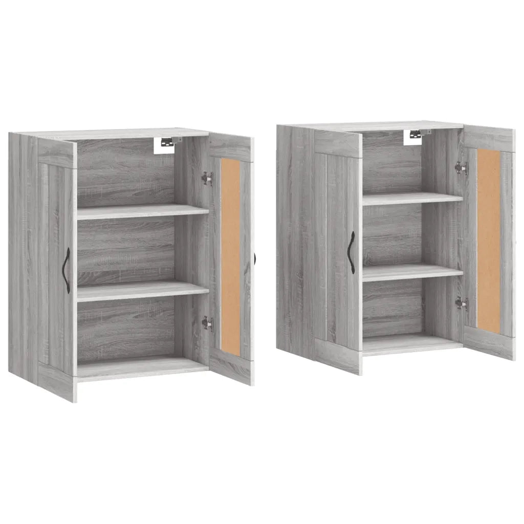 Armadietti a Parete 2 pz Grigio Sonoma in Legno Multistrato 3198015