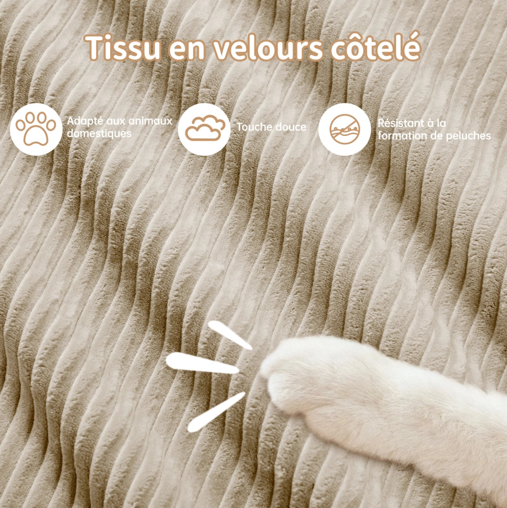 Divano angolare 4 posti sfoderabile in schiuma ad alta elasticità 32D con chaise longue e braccioli larghi, beige