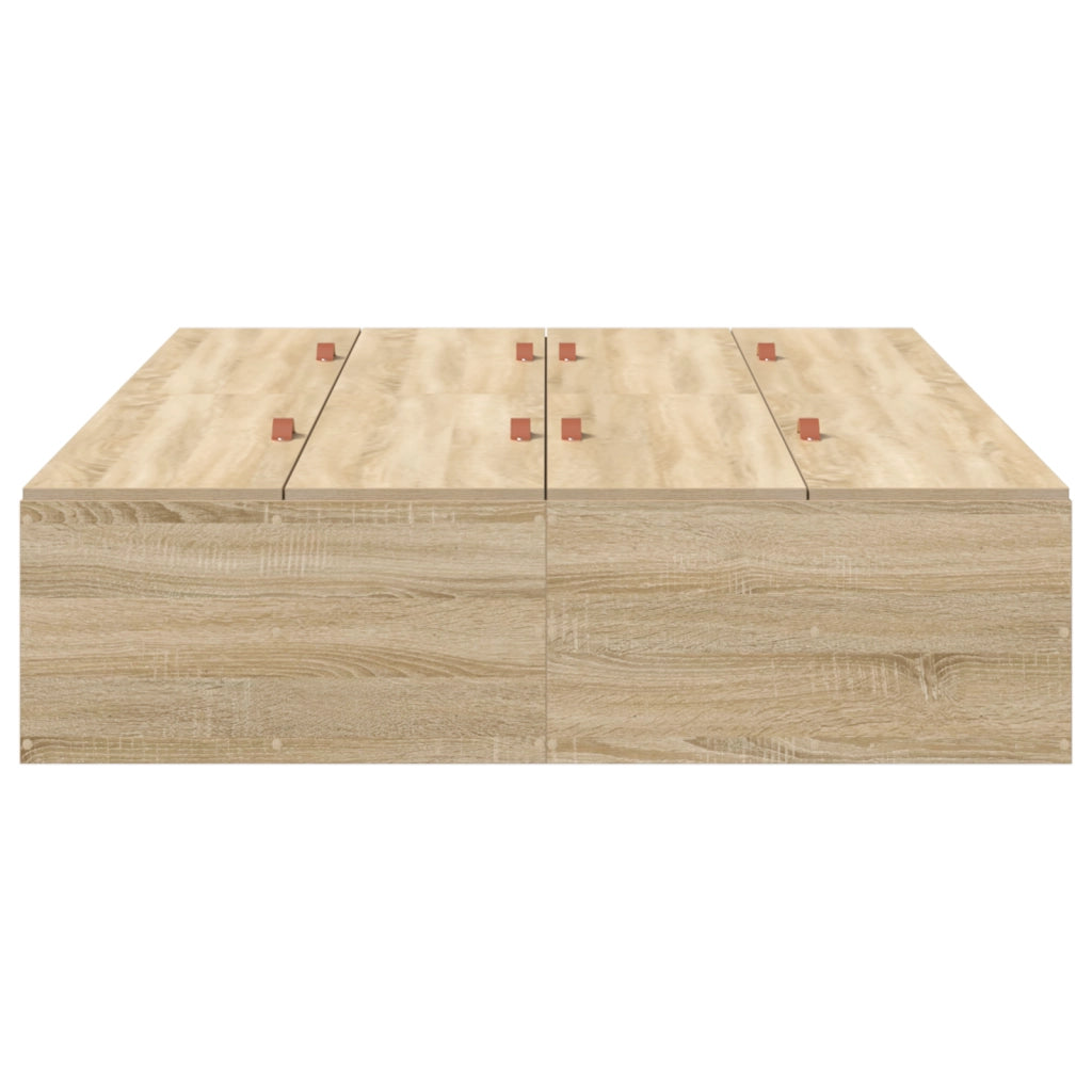 Struttura letto con contenitore in rovere Sonoma 120x190 cm