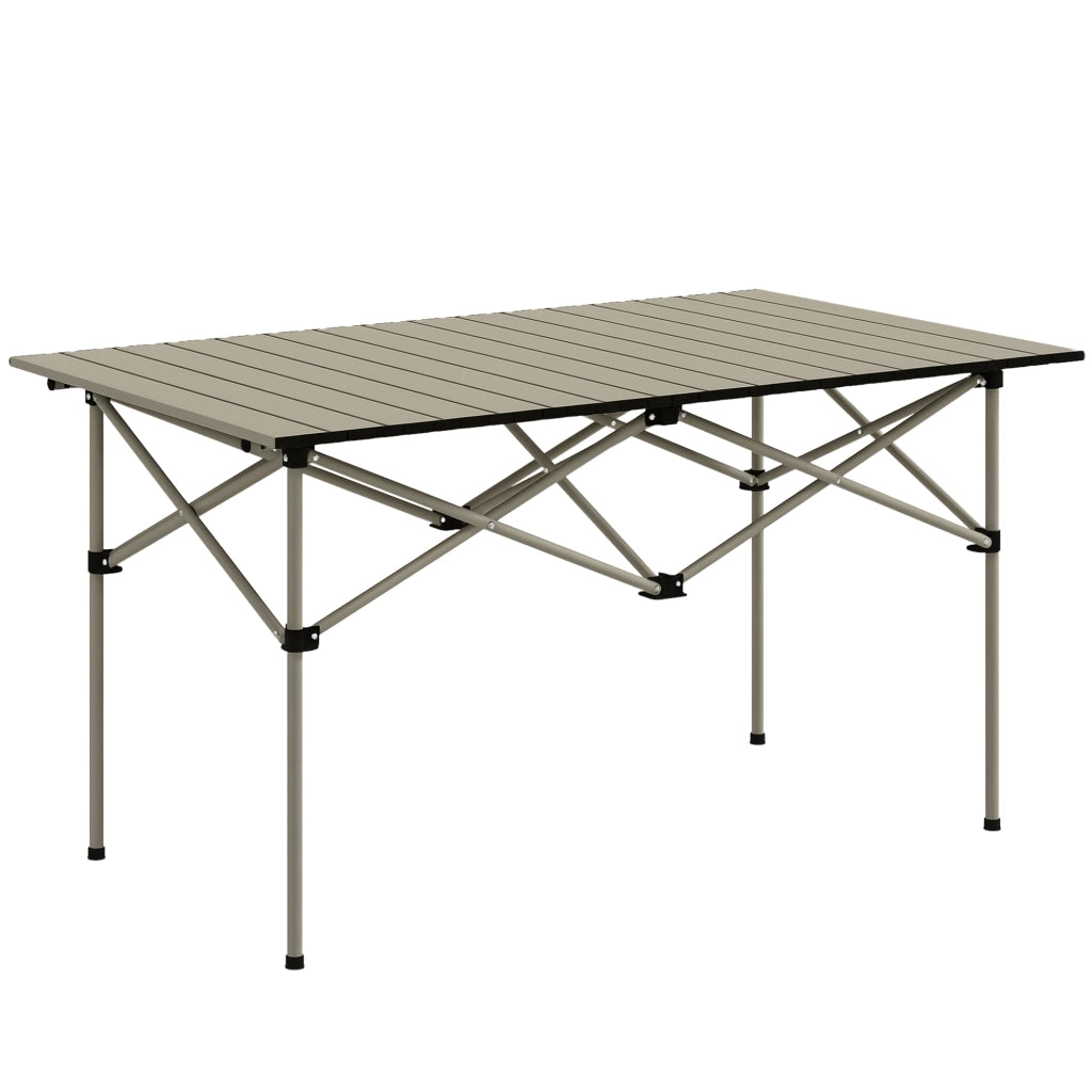 Tavolo pieghevole da esterno con piano avvolgibile ¨C zephmum ¨C caqui 95x55x50cm