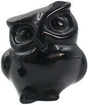 Decorazione da Parete in Obsidiana con Forma di Uccello Nero - Altezza 38 mm
