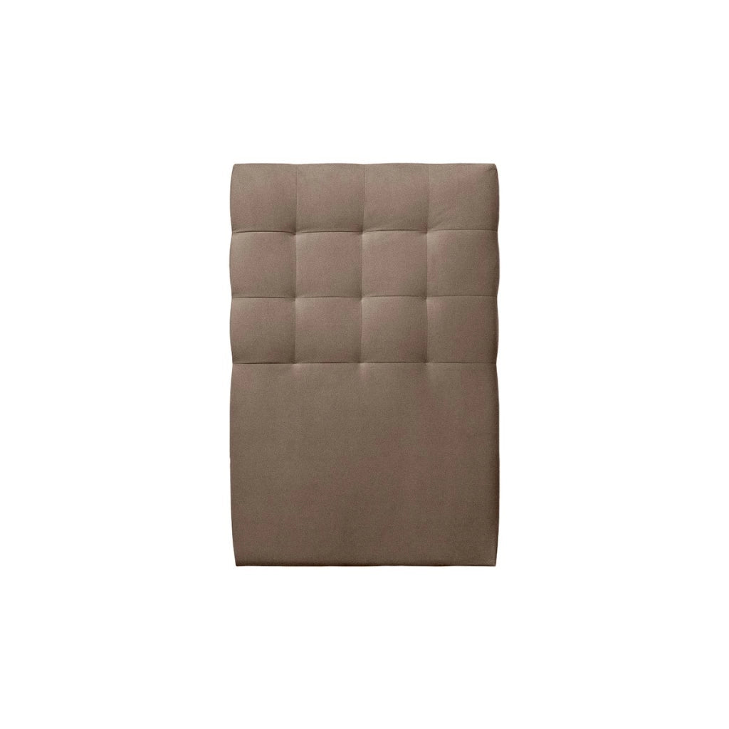 Letto 90x190 cm con testata imbottita - Tessuto velluto