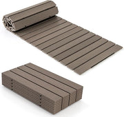 Percorso Giardino 242 cm, Passerella Dritta da Esterno con Connessione a Filo Metallico, Superficie Antiscivolo, Sentiero da Giardino Resistente alle Intemperie (242 x 55 x 1,2 cm)